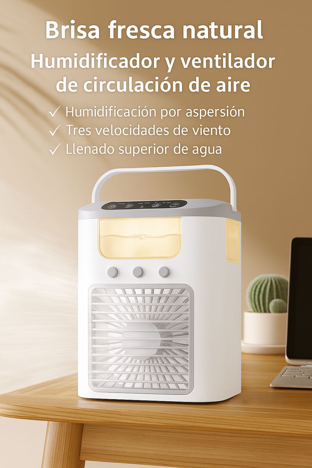 HUMIDIFICADOR Y VENTILADOR DE AIRE PORT.